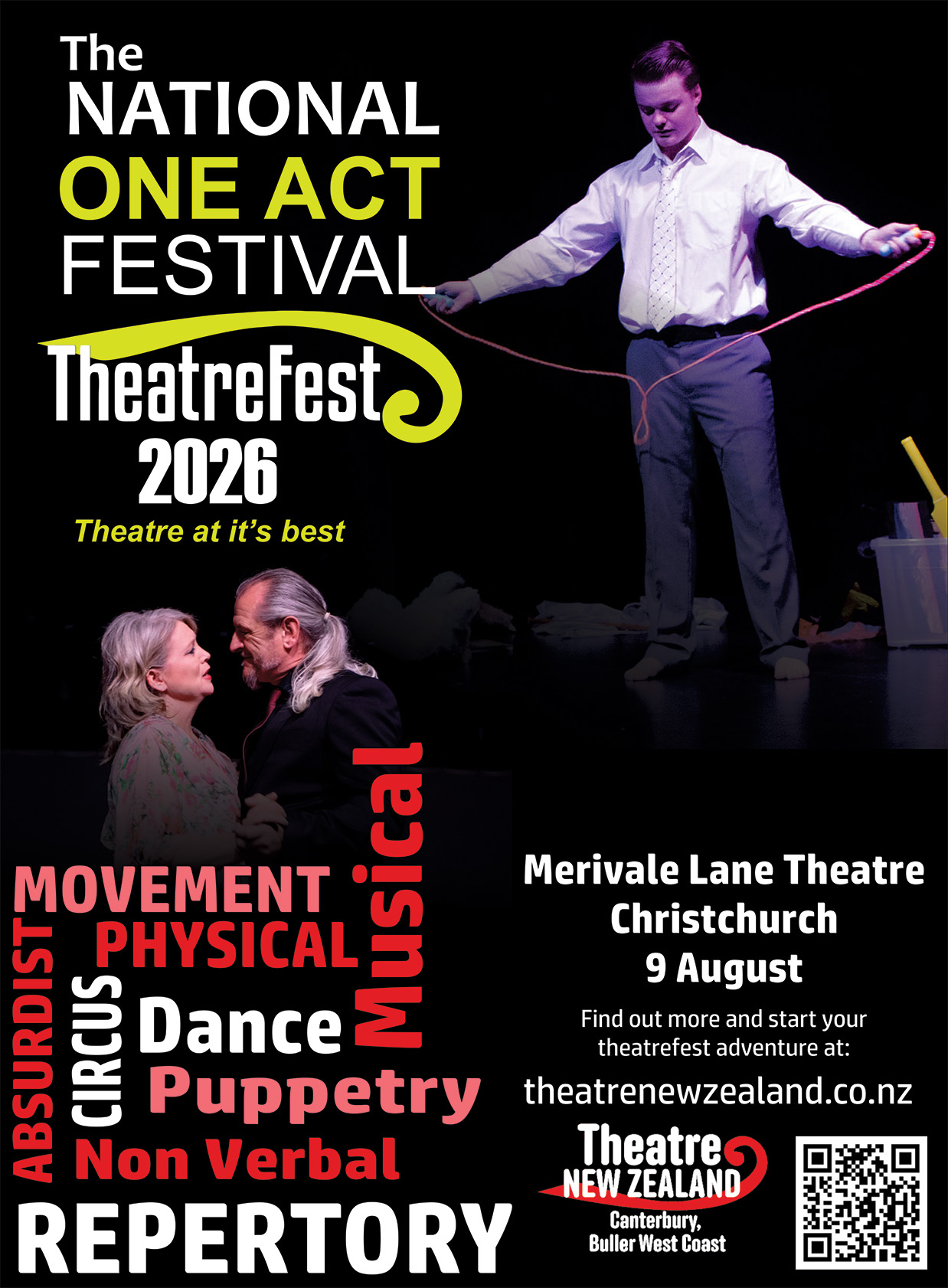 2026 03 Theatrefest poster Christchurch
